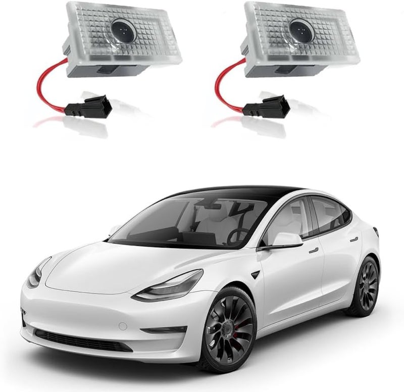 LBYYFCA High Definition LED Projection Welcome Light，Logo Projector Puddle Lights，Compatible with Model Y/3 /S/X， Plug and Play (2PCS) - Image 1